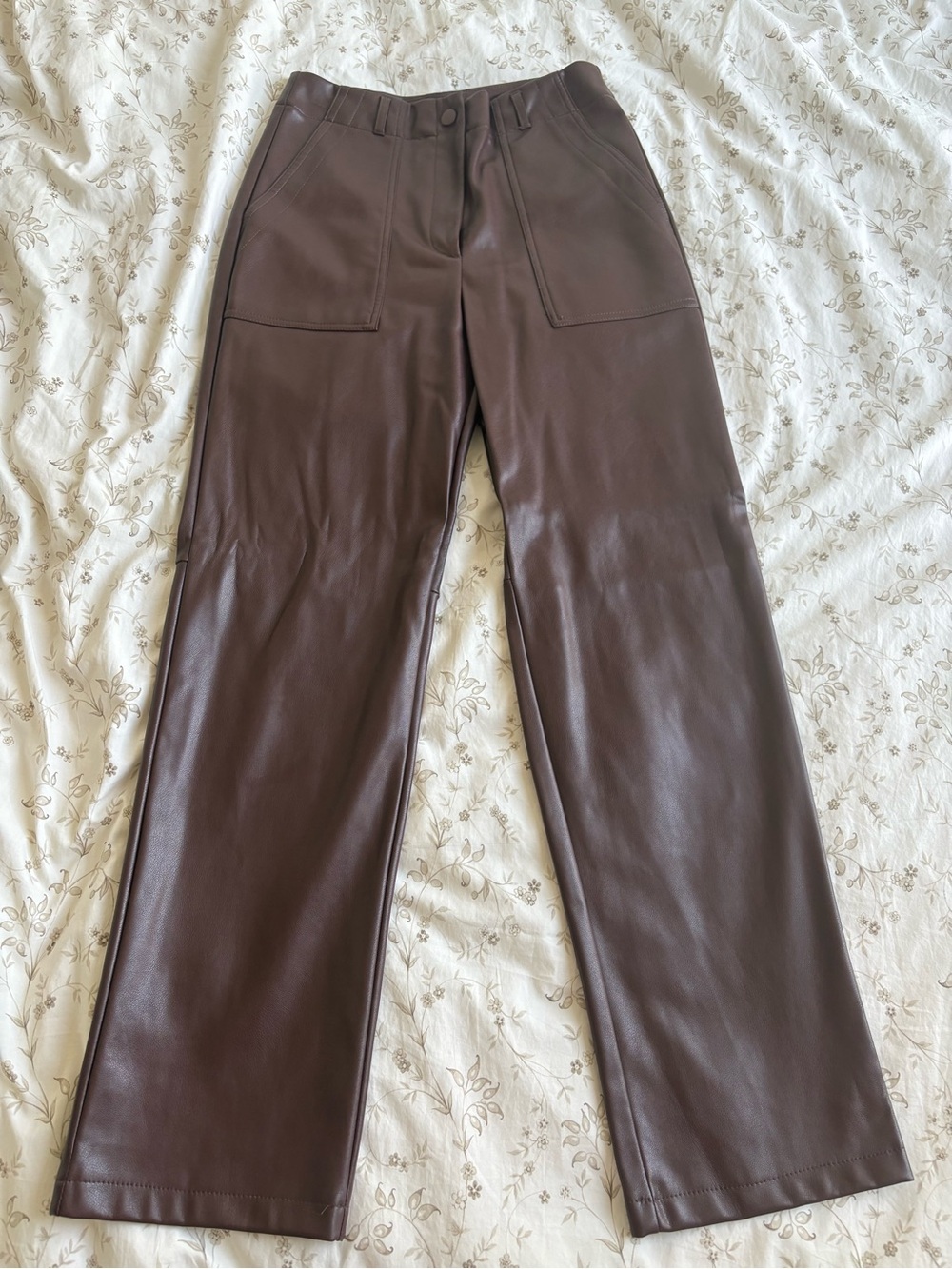 Dynamite Brown Faux Leather Pants